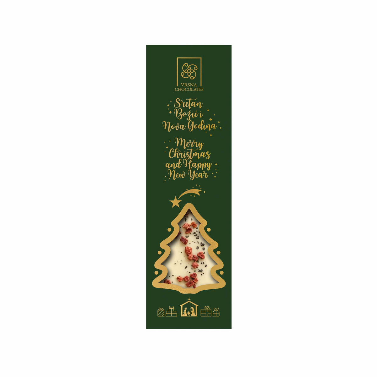 Christmas | Christmas Tree White Chocolate with Strawberry and Mint