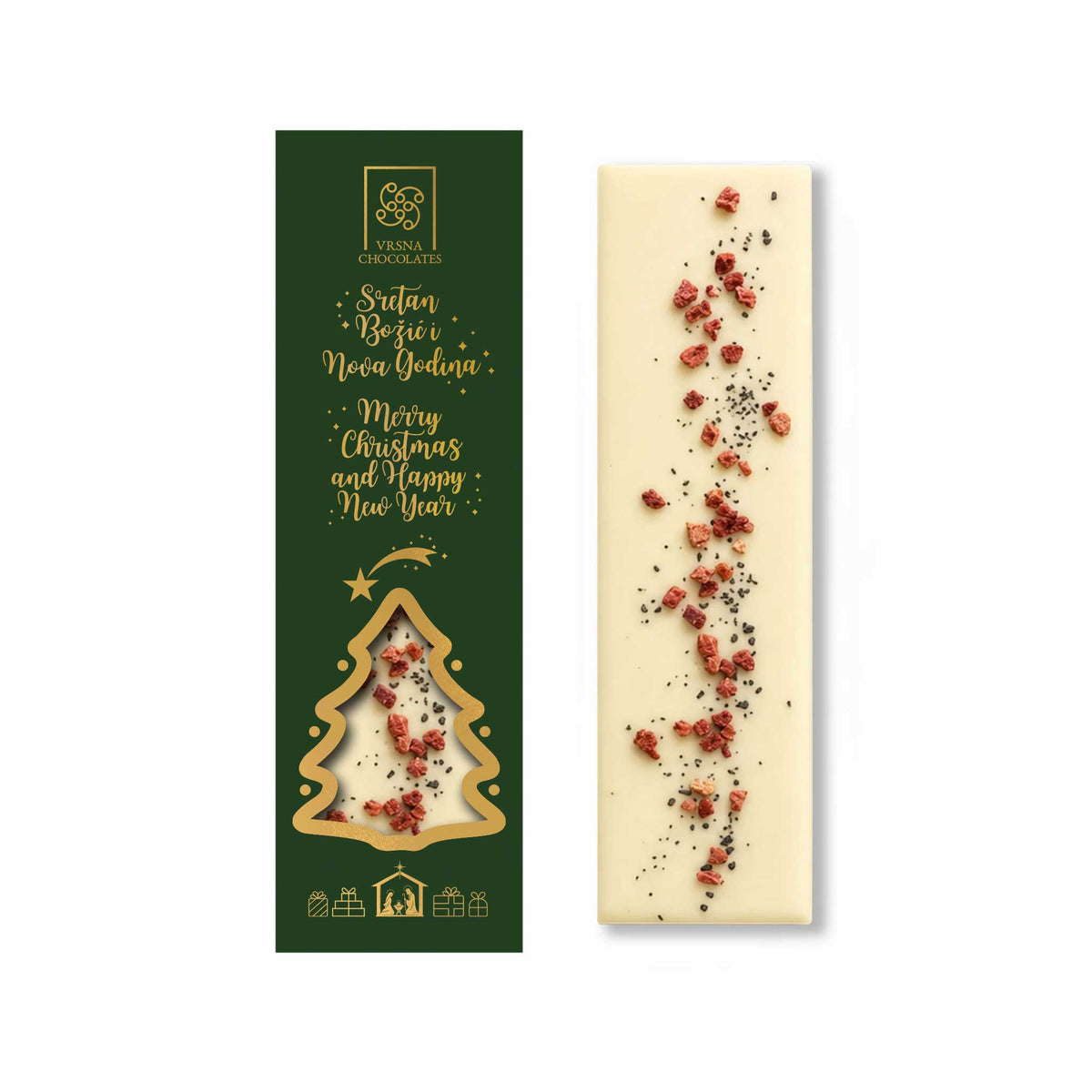 Christmas | Christmas Tree White Chocolate with Strawberry and Mint