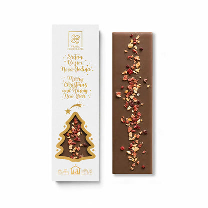 Christmas | Christmas Tree Milk Chocolate with Strawberry and Pepper