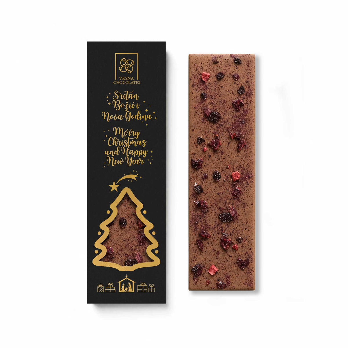 Christmas | Christmas Tree Milk Chocolate with Honey and Sour Cherry